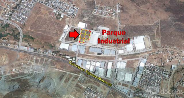 Venta de Cinco Lotes en Industrial, Tecate, B.C., 1,981m2.