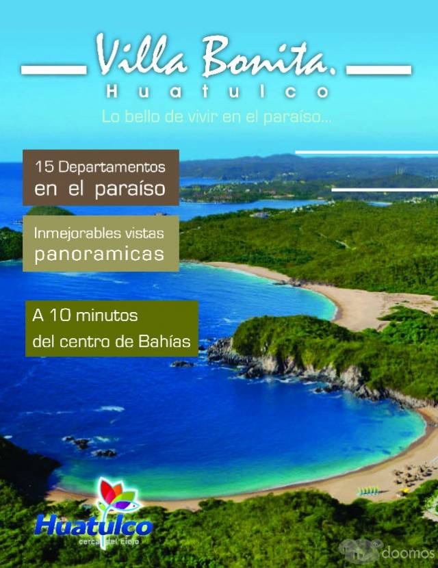 LUJO Y COMODIDAD EN BAHÍAS DE HUATULCO VENDO HERMOSO DEPARTAMENTO EN ZONA HOTELERA EXCLUSIVA A METROS DE LA PLAYA