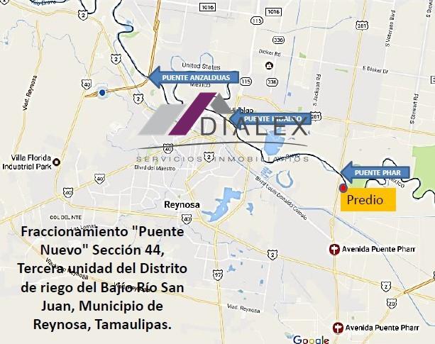 Terreno en RENTA o VENTA, Carretera Reynosa - Puente Pharr 9,793 m2 Reynosa, Tamps.