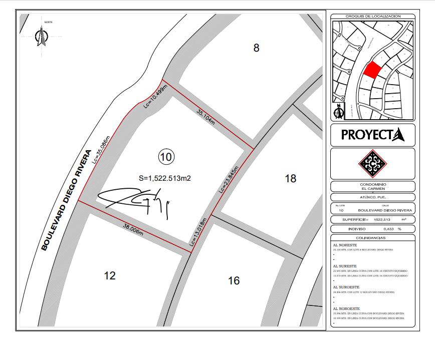 Terreno en Venta Diego Rivera 10 El Carmen Atlixco