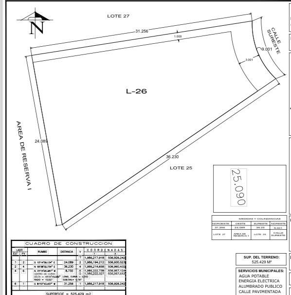 Terreno en Venta Coto 1 Villa Brisa Villahermosa