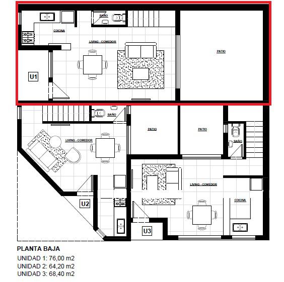 VENTA CASA TIPO DUPLEX DE 2 DORMITORIOS CON PATIO