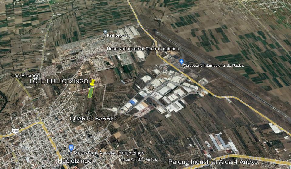 VENTA DE LOTE DE TERRENO EN HUEJOTZINGO, PUEBLA PARA DESARROLLO HABITACIONAL O INDUSTRIAL