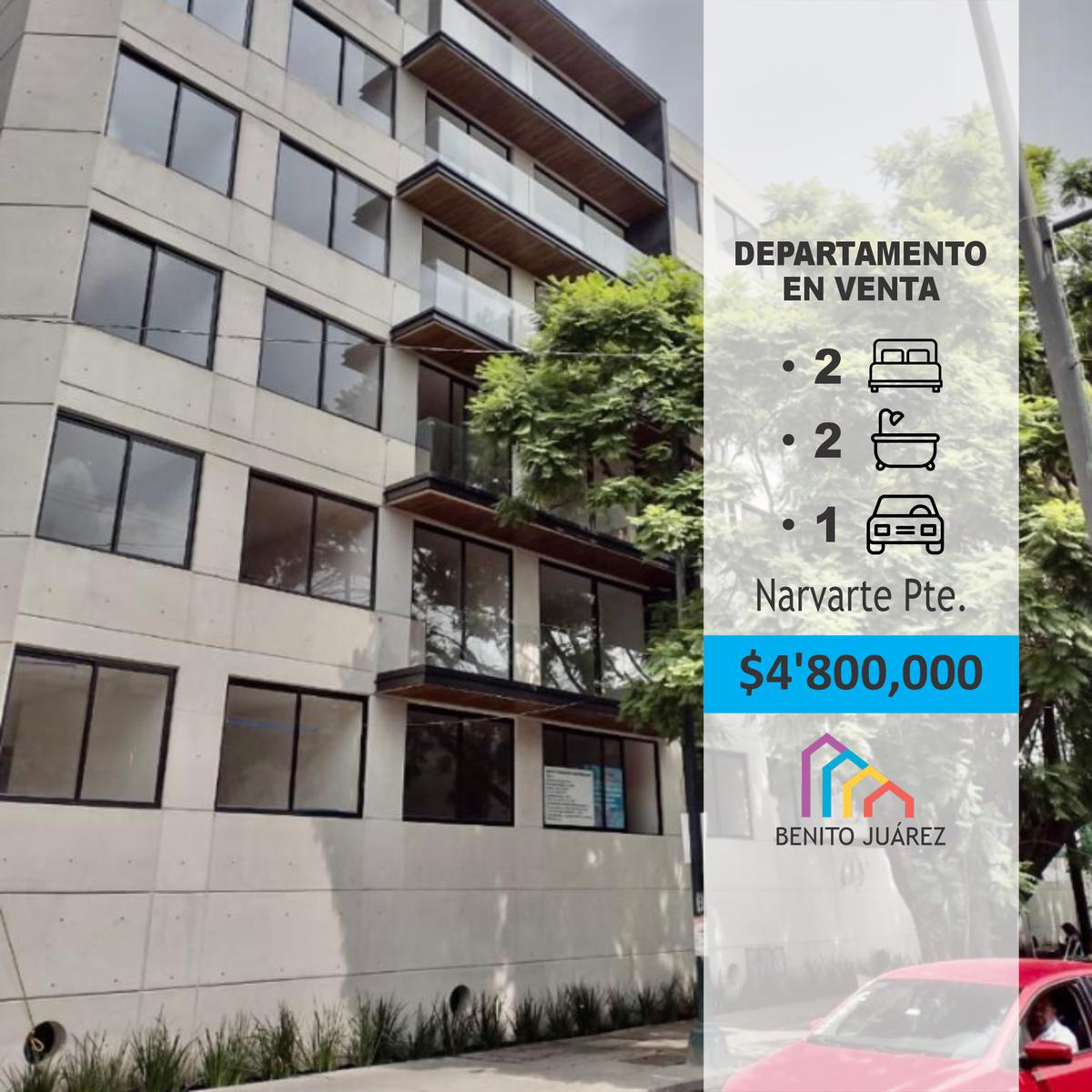 Departamento en Venta Anaxágoras Narvarte