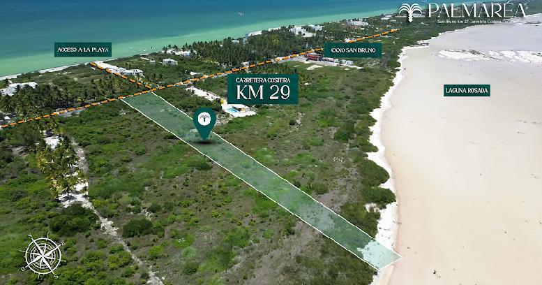 TERRENOS EN VENTA PLAYA SAN BRUNO PROPIEDAD PRIVADA EN YUCATAN