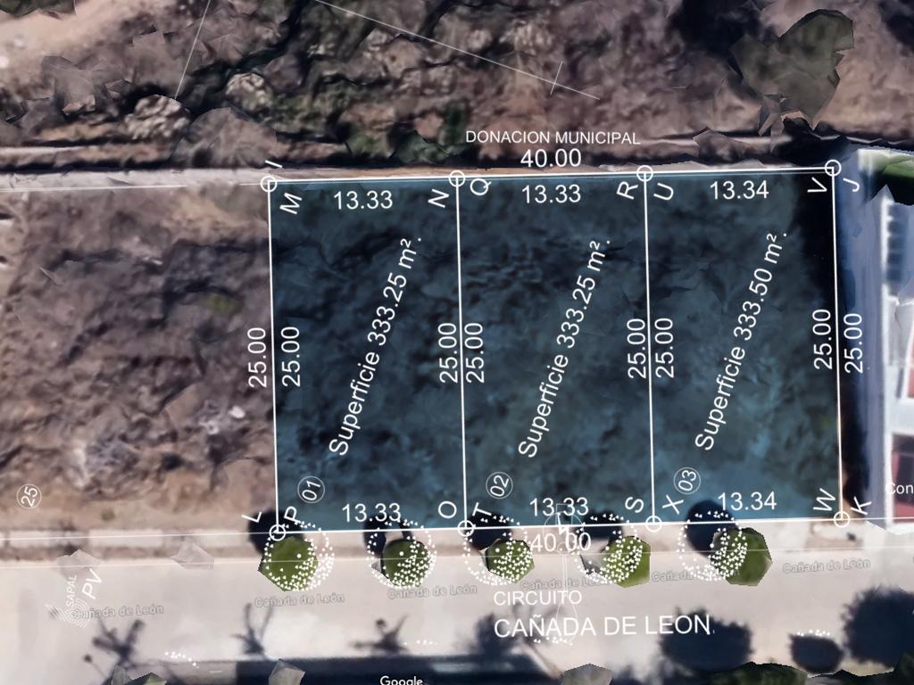 Terreno en venta Cañada del Refugio León, Gto 333 m2