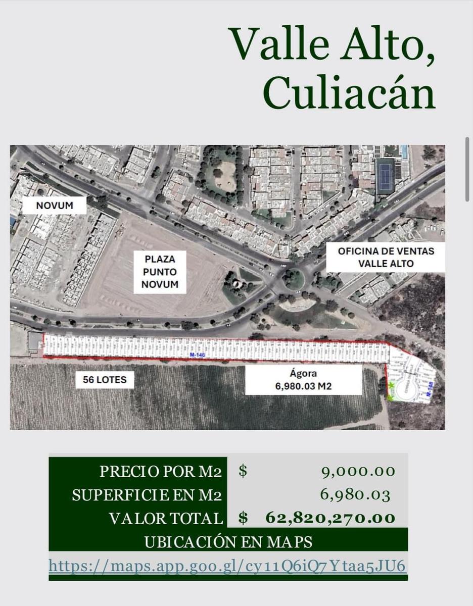 VENTA DE TERRENO EN VALLE ALTO CULIACAN, SINALOA