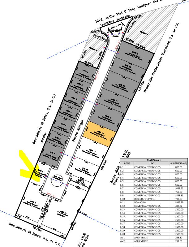 Terreno Comercial en venta en Querétaro