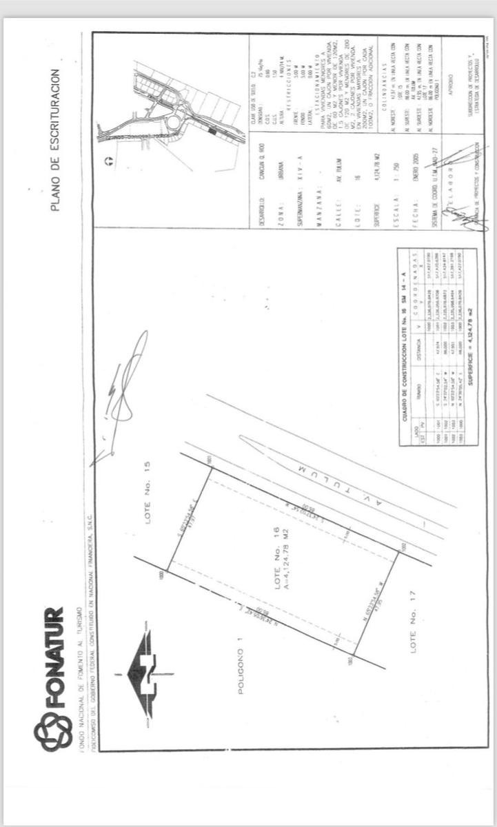 VENTA TERRENO EN AV. COLOSIO CANCUN DE 4,124.78 M2