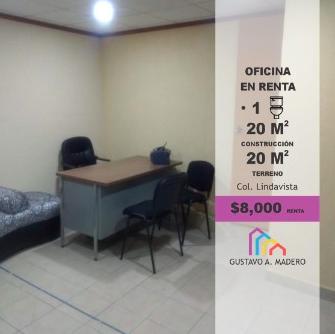 Oficinas en  renta en Lindavista