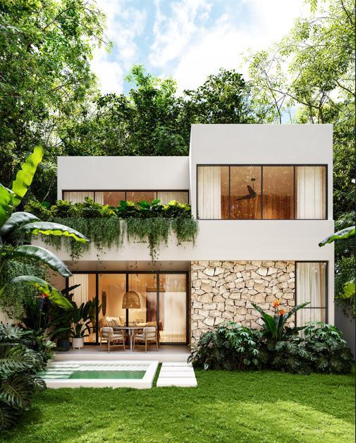 VILLA EN TULUM A 10 MINUTOS DE LA PLAYA, CON ALBERCA, 4 HABITACIONES