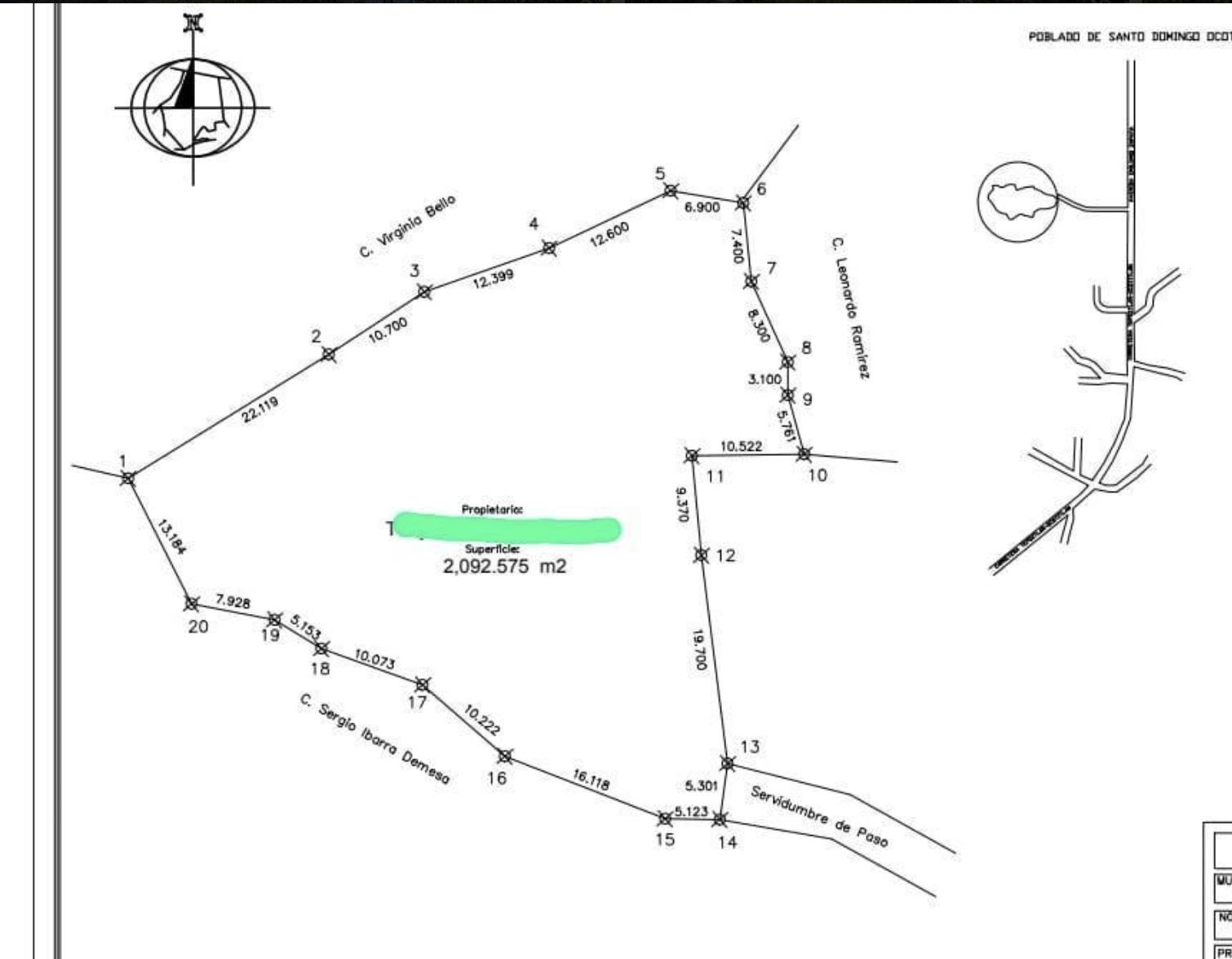 Terreno en venta en Pueblo Santo Domingo Ocotitlán