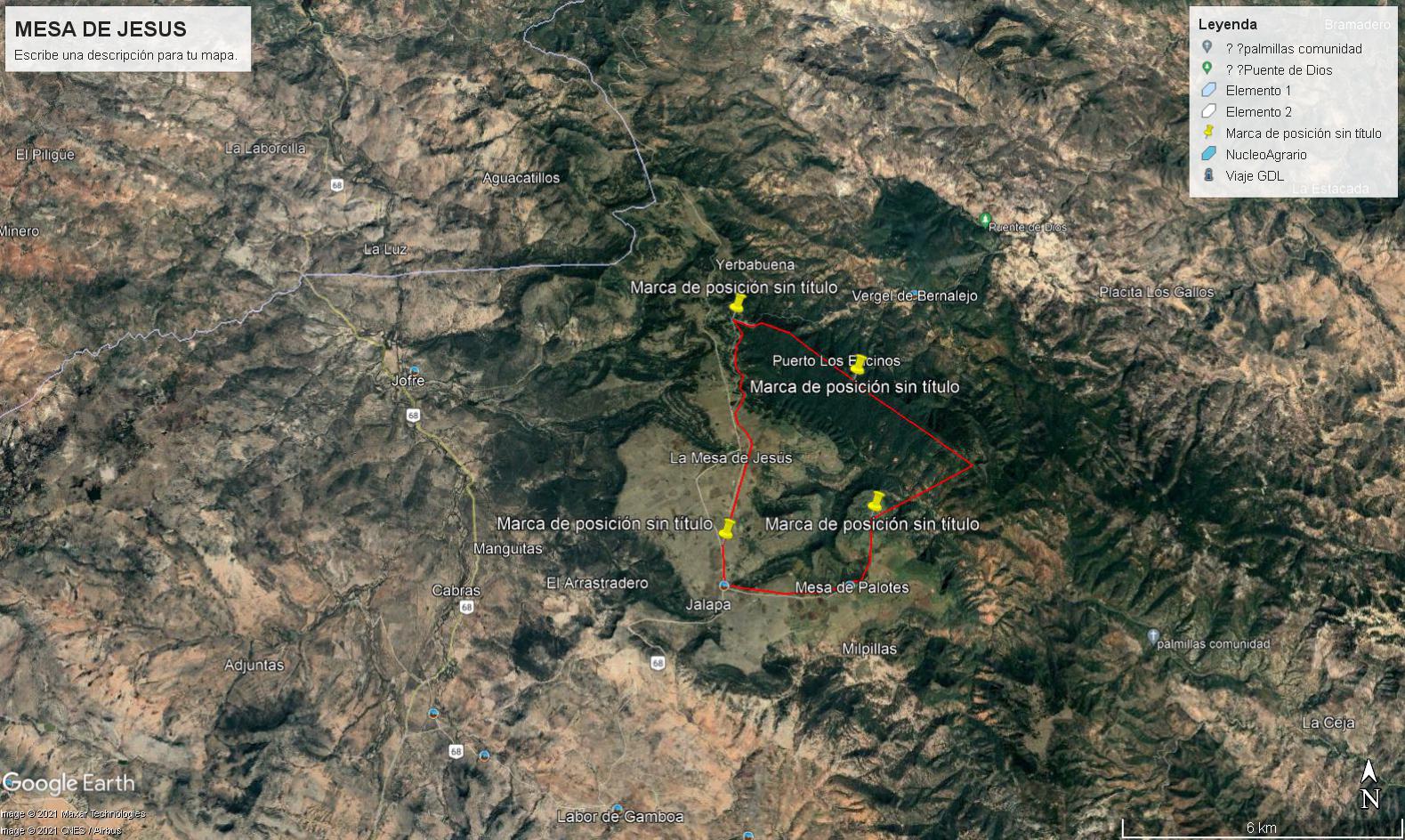 TERRENO EN VENTA EN LA ACERRADORA 2 KM 38 CARRETERA A MESAS DE JESUS