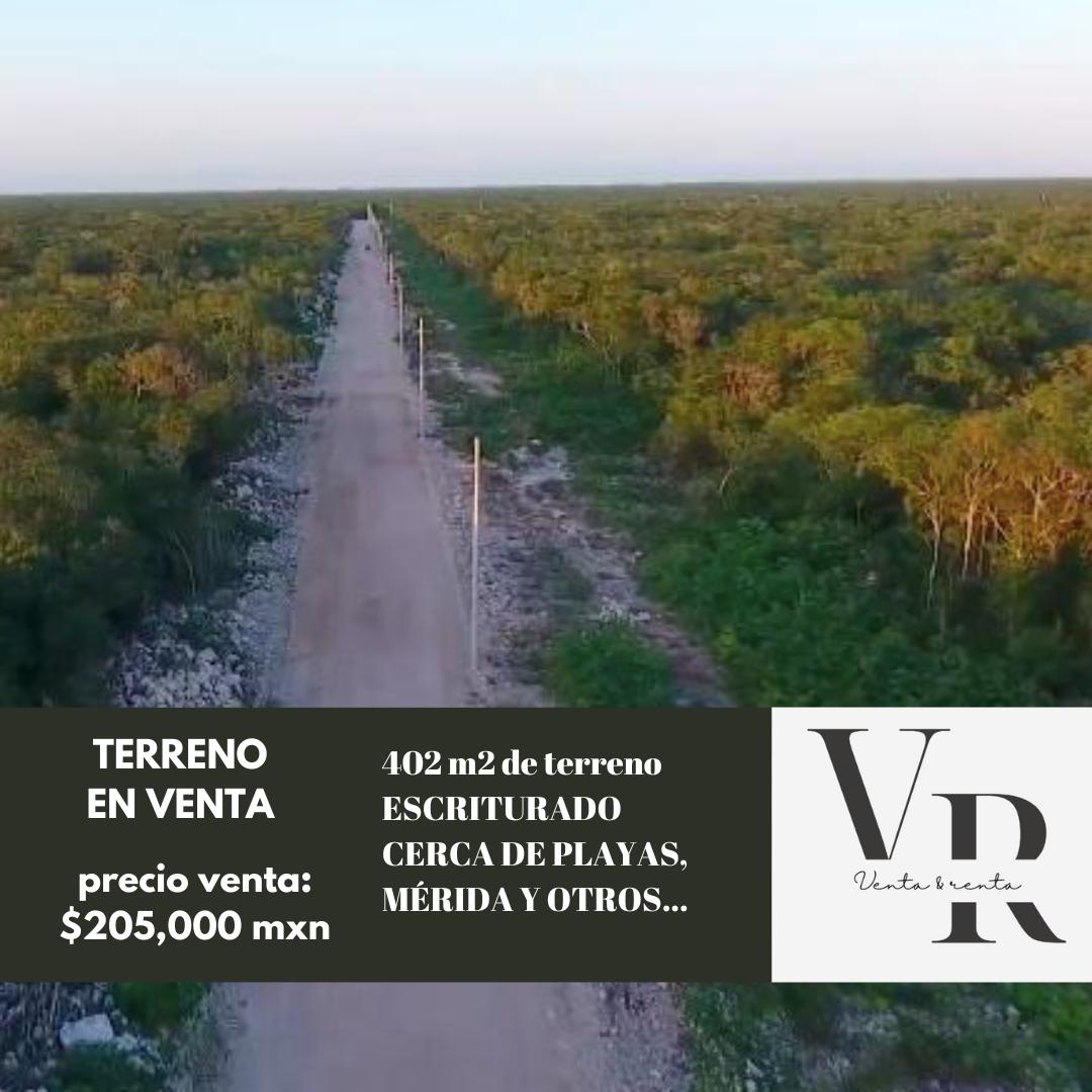 Terreno en venta, a pocos minutos de playa Chuburna