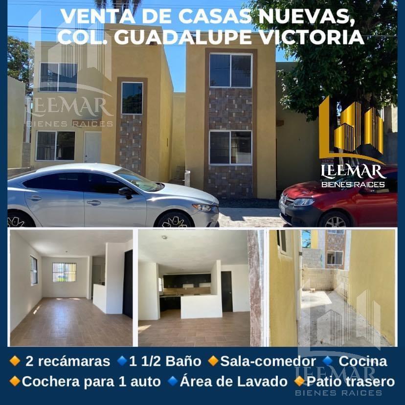 CASAS NUEVAS DE 2 RECAMARAS, COL.  GUADALUPE VICTORIA