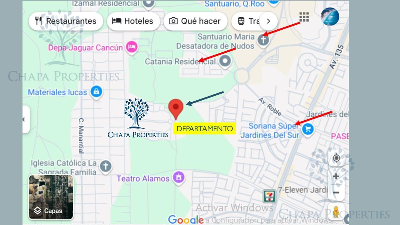 Departamento en renta Villa Maya cerca Av. 135