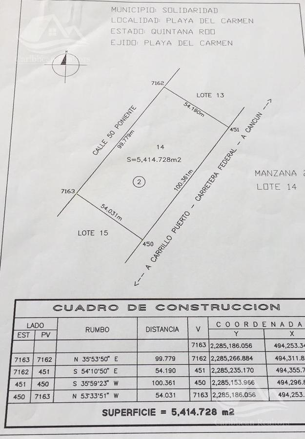 Terreno en Venta en Playa del Carmen Ejidal B-MSN3300