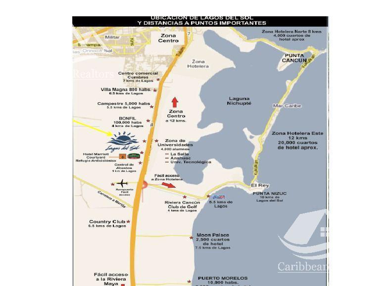 Terreno en Venta  Lagos del sol Cancun B-HCS312