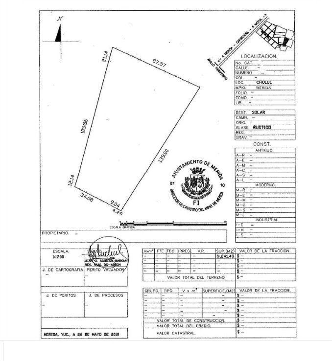 Terreno en venta para desarrollar en Cholul