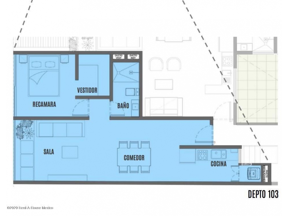 Departamento en venta en Letran Valle 21645RU