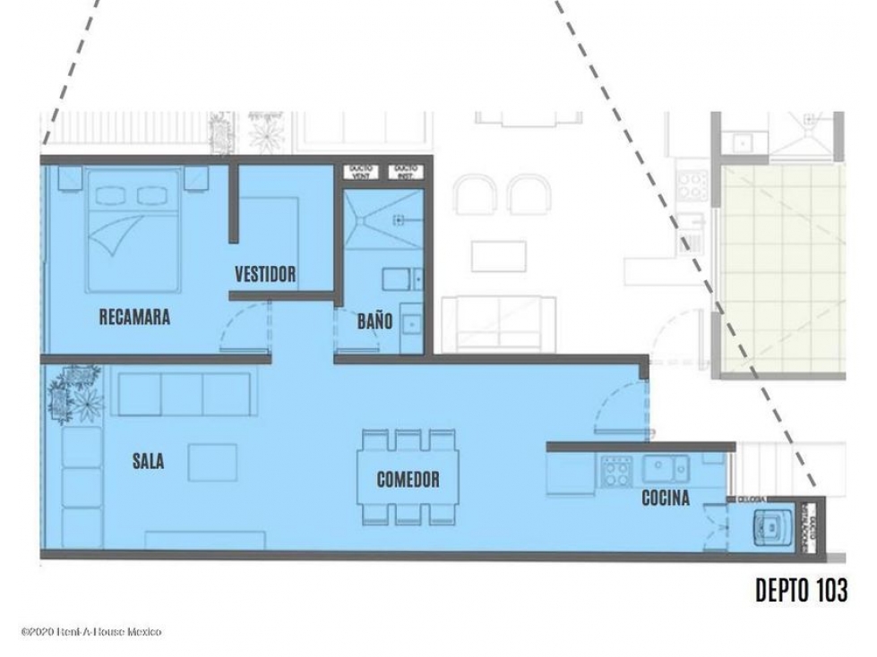 Departamento en Venta en Letran Valle. MT 22-2325