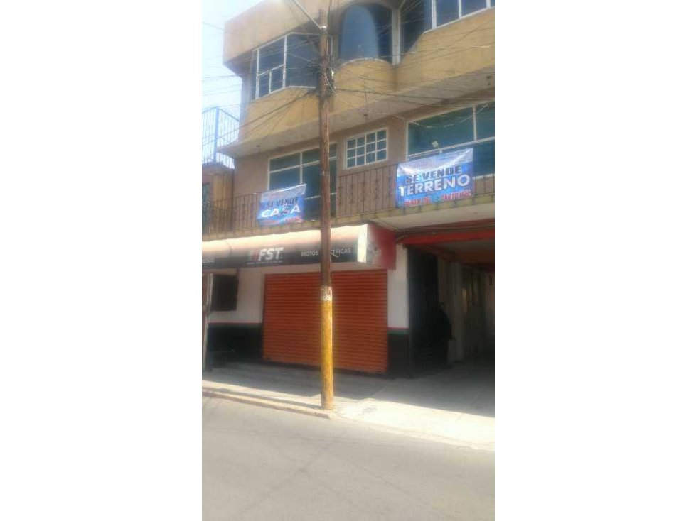 Se vende edificio en el centro de Texcoco 452 m2 terreno 510 m2 const